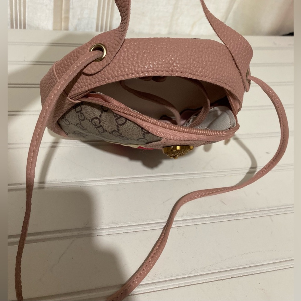 Fashion‎ Women’s Purse Round Popular Shape Tiger Head PU Leather - Pink Mini Bag - Picture 7 of 7